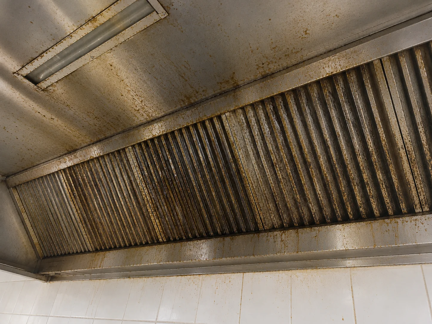 Spotless stainless steel commercial kitchen surfaces after a deep clean